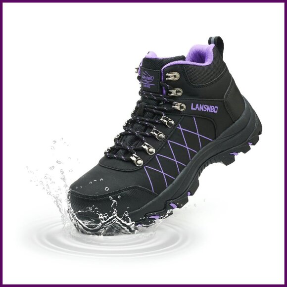 Women's Waterproof Steel Toe Work Boots Wide Width Non Slip Safety